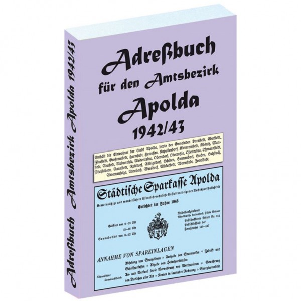 Rockstuhl - Adreßbuch Einwohnerbuch Stadt und Land Apolda 1942-1943