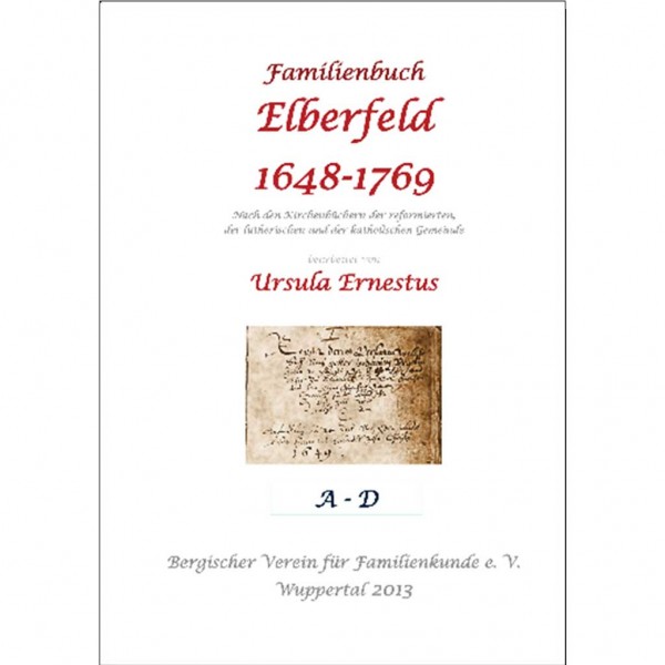Ursula Ernestus - Familienbuch Elberfeld 1648-1769