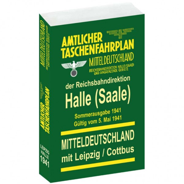 Amtlicher Taschenfahrplan Mitteldeutschland der Reichsbahndirektion Halle (Saale)