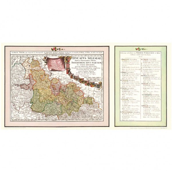 Hist. Karte: Nieder-Schlesien 1725-1745 (Plano)