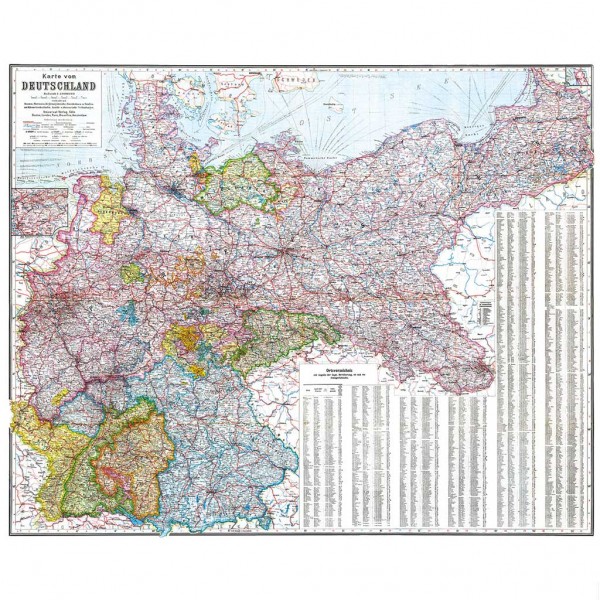 General-Karte Deutsches Reich - Deutschland, 1910