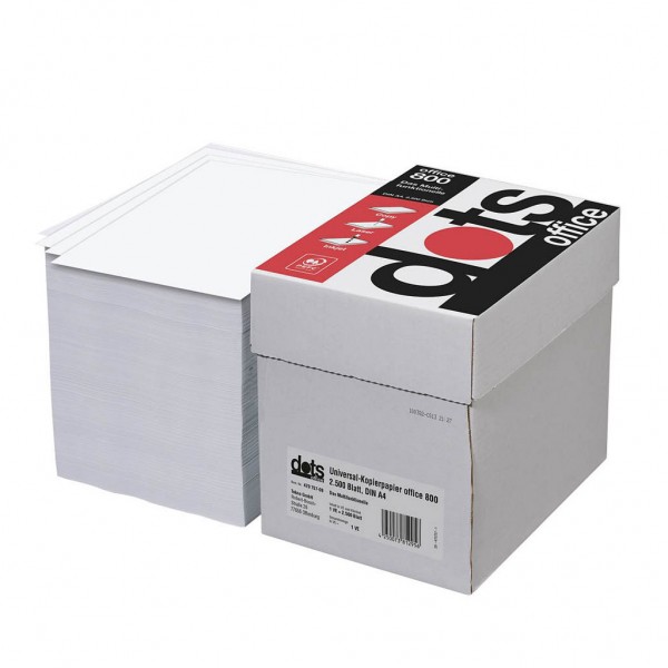 Kopierpapier office 800 DIN A4 75 g/qm 2.500 Blatt Maxi-Box