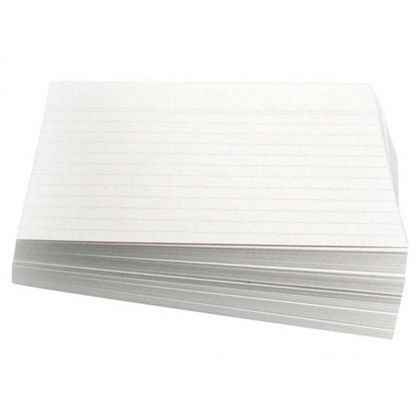 Karteikarten DIN A5 weiß liniert - 100 Stück