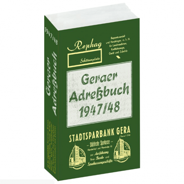 Geraer Adressbuch - Einwohnerbuch der STADT GERA 1947/48