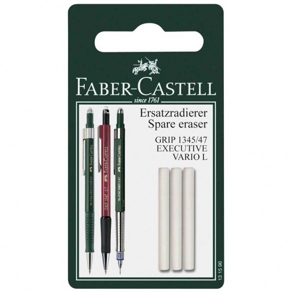 Faber-Castell Ersatzradierer für GRIP 1345 und 1347 - 3er-Pack